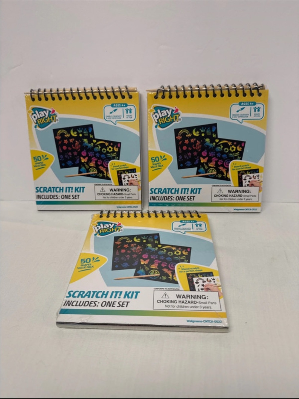 Play Right Scratch It! Kit Colorful Arts and Crafts Kids - SET OF 3